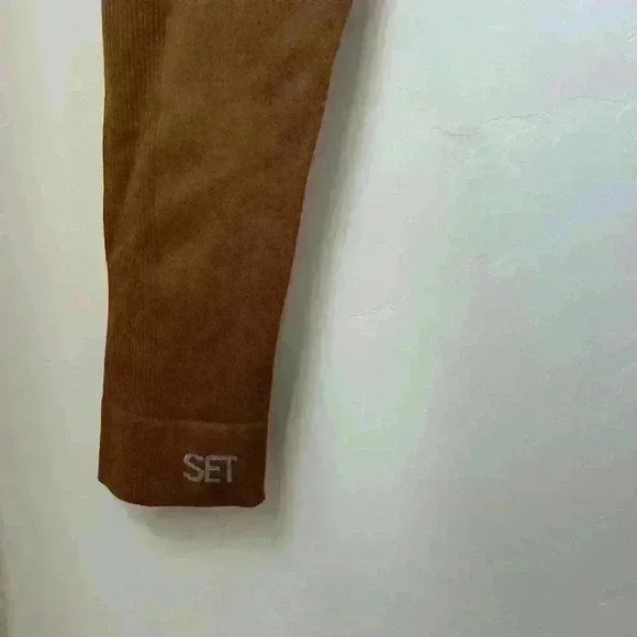 Set active brown seamless leggings size small athletic athleisure minimalistic - Picture 4 of 7